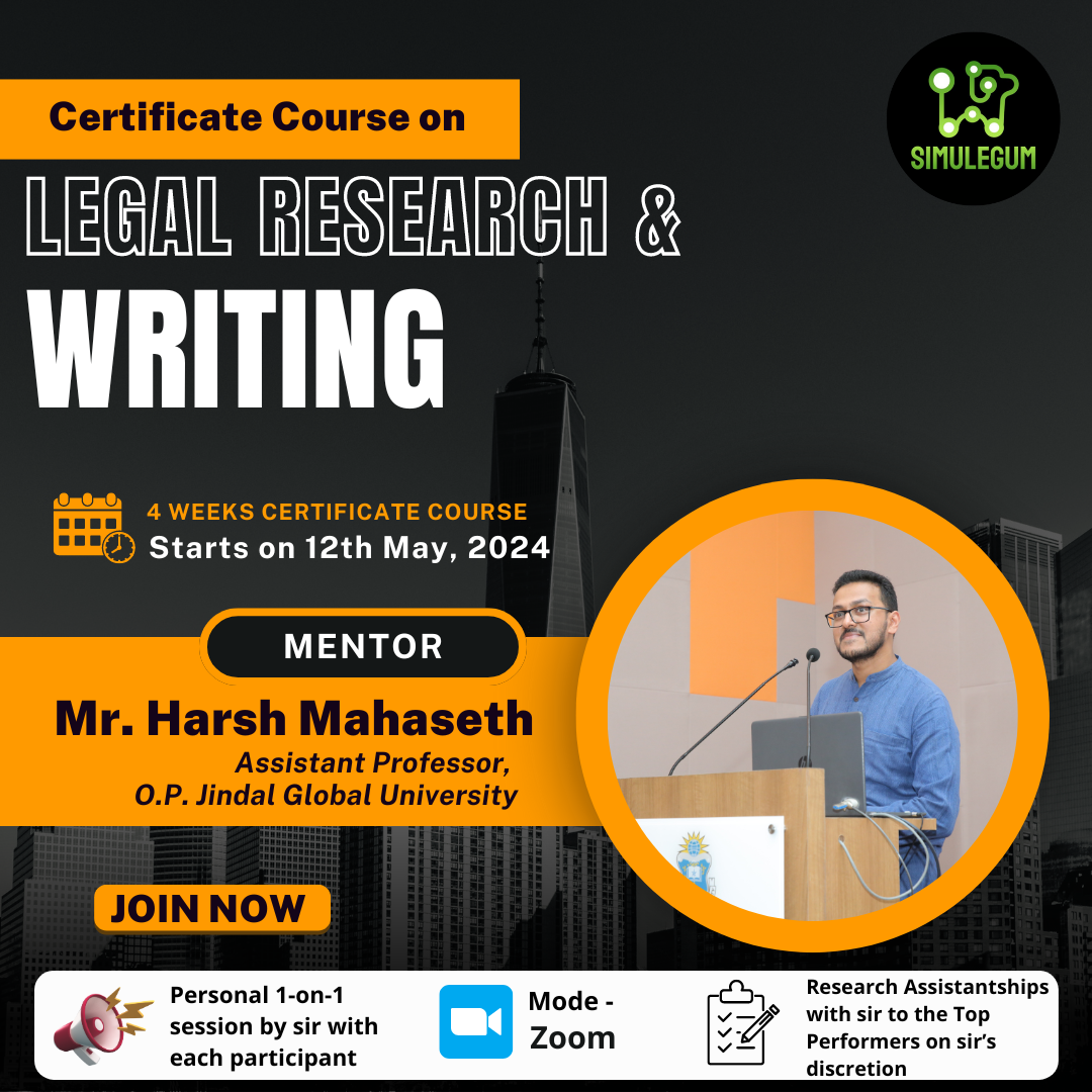 Certificate Course on Legal Research & Writing