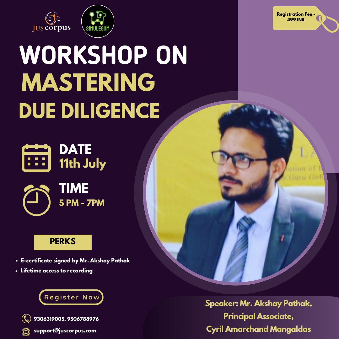 Workshop on Mastering Due Diligence by Mr. Akshay Pathak
