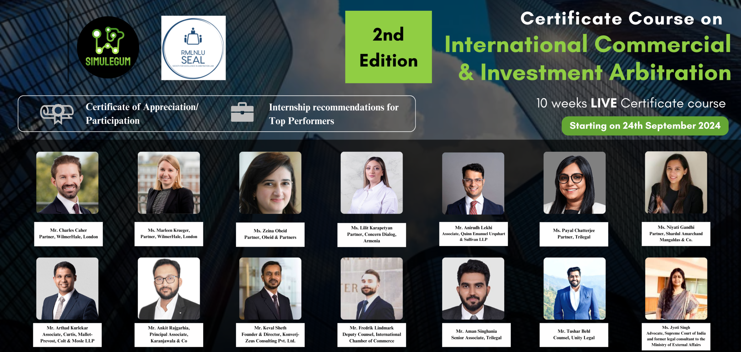 Certificate Course on International Commercial & Investment Arbitration