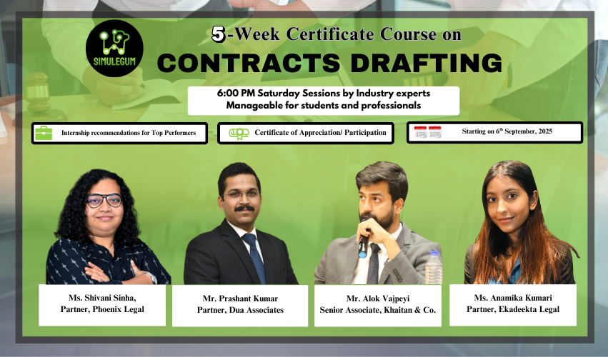 5-Week Certificate Course on Contracts Drafting by SimuLegum