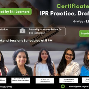 4-Week Certificate Course on IPR Practice, Drafting and AI