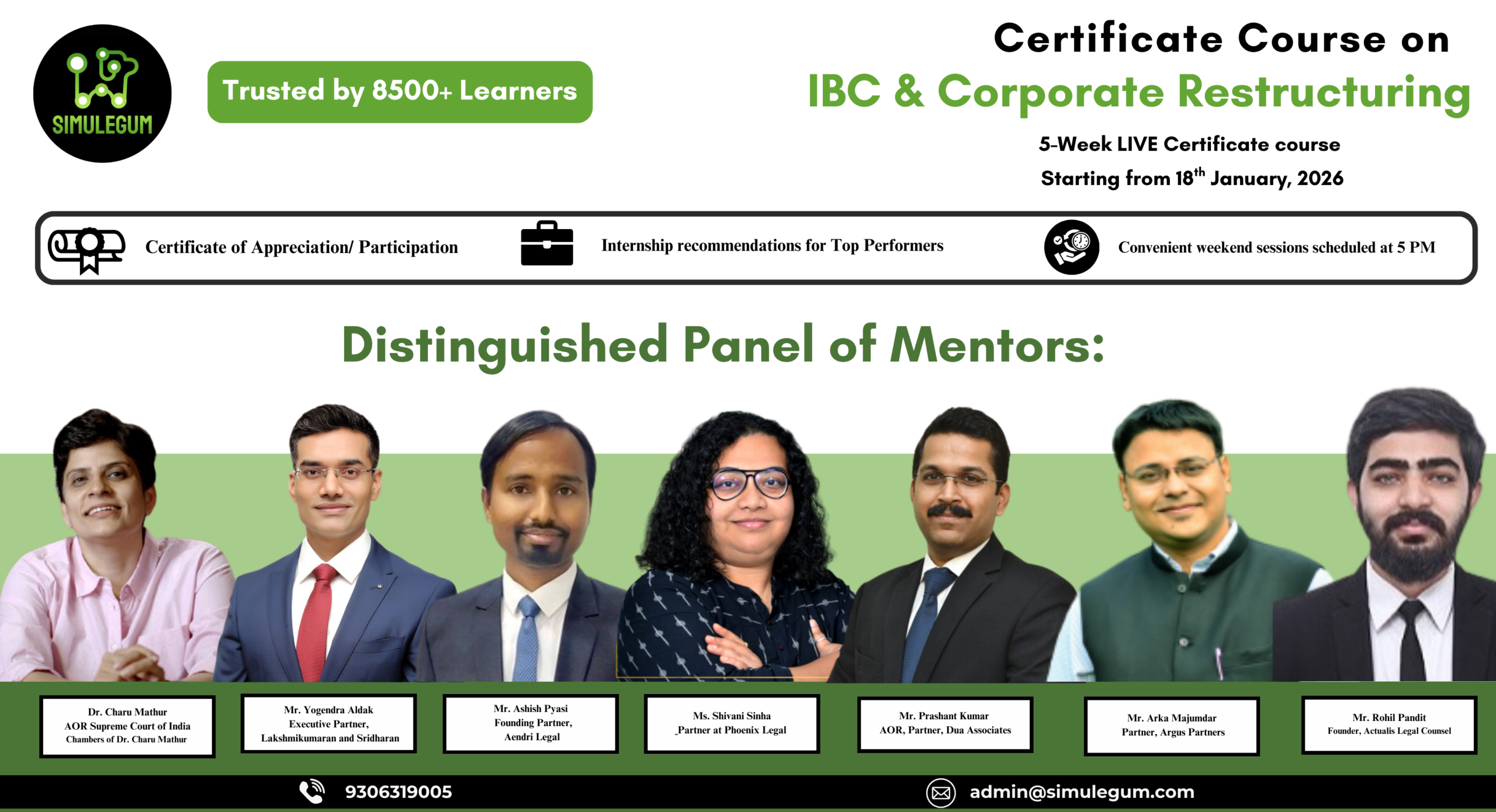 Certificate Course on IBC & Corporate Restructuring