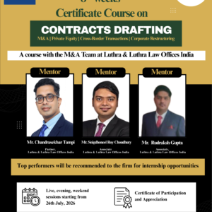 Certificate Course on Contracts Drafting in collaboration with the M&A Team at Luthra and Luthra Law Offices India India and CALSTAR at MNLU, Mumbai