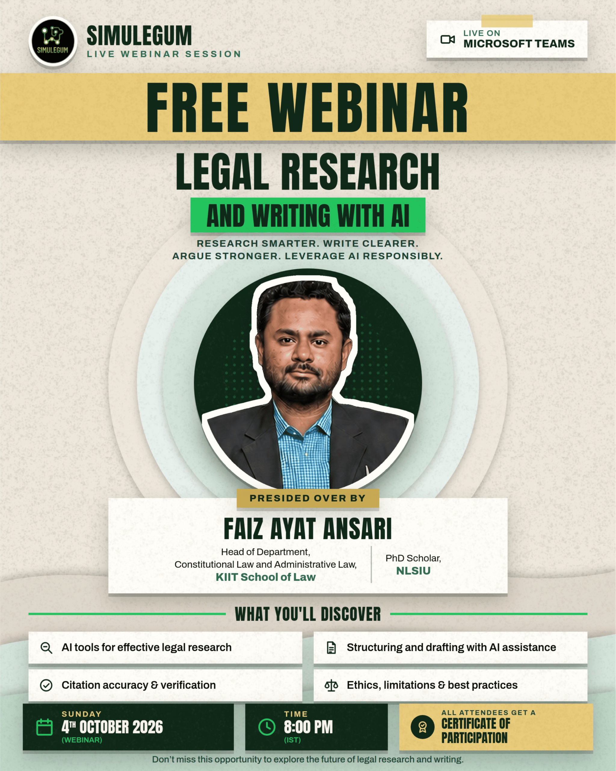 Legal Research and Writing with AI — Mr. Faiz Ayat Ansari