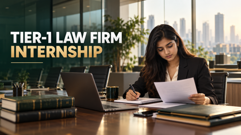 How to get a Tier-1 law firm internship in India?