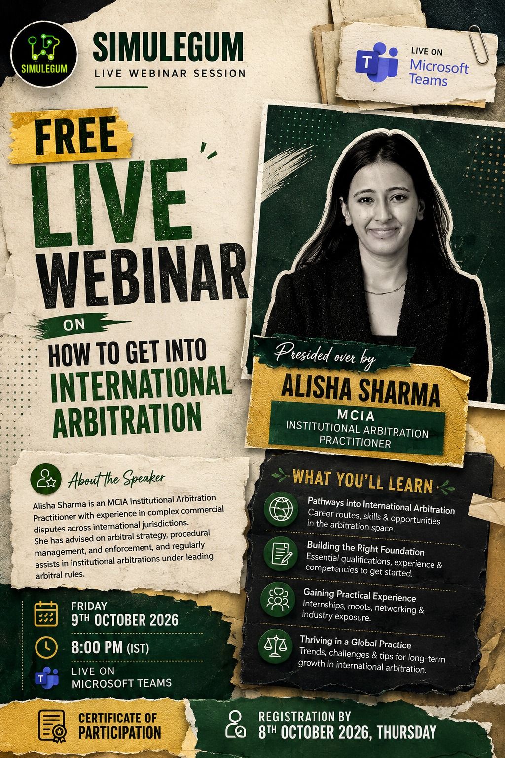 Webinar – How to get into an International Arbitration